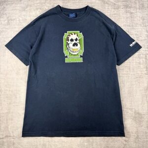 Vtg‎ Birdhouse Skateboards Shirt Men's Large Blue Willy Santos Y2K Skull Money